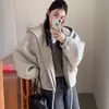 Nova coleção outono e inverno: casaco de lã casual, minimalista, liso, com capuz e cordão para mulheres, corte solto, cintura marcada, estilo curto, adequado para figuras petites