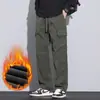 Pantalones Cargo Verano Hombres Sueltos Rectos Cordón Marca Americana de Moda Callejera Casual Pierna Ancha Largos