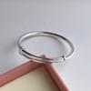 Pulsera de Estrella Plateada para Mujer con Letras, Moderna, Simple, Elegante, Versátil Pulsera Push-Pull