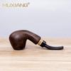 Pipa de madera de ébano tallada a mano, fabricante de pipas de tabaco, venta al por mayor, pipa de cobre de tres usos, pipa de madera maciza, madera