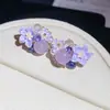 Brincos de pétalas em pintura a óleo degradê estilo férias na praia, frescos e doces, luxo leve, nicho, brincos de alta qualidade