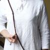 Sándalo rojo de Zambia natural de madera toma la delantera en el nuevo rosario fino chino de cadena para teléfono móvil para hombres y mujeres