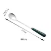 Cuchara de café de acero inoxidable, cerámica engrosada, mango largo, creativa, cuchara para helado, cuchara para té con leche de jugo, cuchara para remover café