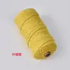 Cuerda de Algodón con Núcleo Recubierto de 3 mm, Cuerda de Hilo de Algodón, Cuerda Decorativa de Hilo Redondo, Cuerda para Manualidades, Cuerda para Pared de Fotos, Cuerda Trenzada para Colgar