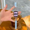Pulseira de RelógioCompatível com pulseira de relógio Xiaomi 9 Pro, metal duplo diamante gato KT 8 Pro Redmi 654 pulseira de pulso feminina