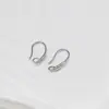 Acero de Titanio DIY Accesorios para Pendientes de Perlas Pendientes de Gota de Agua Gancho de Oreja de Perla Grande Gancho Vacío Gancho de Oreja Fundido de Acero Inoxidable