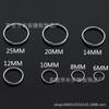 Venta al por mayor de metal negro llavero caballo pistola negro 10 mm anillo doble 8 mm anillo de cáñamo niquelado anillo pequeño