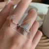 Anillo de plata esterlina 925 para mujer, moda personalidad, cola de pez, dedo índice, anillo ajustable, celebridad de internet, estilo frío, estilo japonés, moda de lujo ligero