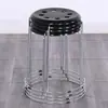 Taburete para el hogar Taburete de acero nórdico de lujo ligero Taburete simple de tela engrosada Taburete para mesa de comedor Taburete redondo de moda Taburete de red de celebridades dorado