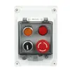 Caja de botones giratorios caja de control de parada de emergencia caja de plástico interruptor exterior impermeable arranque parada cubierta protectora de reinicio automático