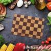 Tabla de cortar de tablero de ajedrez de madera maciza transfronteriza Tabla de cortar para carne gruesa de doble cara Múltiples especificaciones Personalizable Tabla de cortar tipo parqué