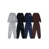 Sudadera con cremallera bordada Stussy x NK Cruzada Conjunto casual deportivo con felpa Juego de joggers holgados