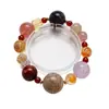 Fragancia a Arroz Rodeando la CasaPulsera de Cristal Amarillo Torre Alta Natural de Alta Calidad para Mujeres, Pulsera de Lavanda Uruguaya al por Mayor