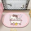Alfombra de Piso de Barro Diatómico de Anime de Dibujos Animados para el Hogar, Entrada de Baño, Alfombra Absorbente de Agua, Fácil de Limpiar, Alfombra de Piso de Baño, Dropshipping