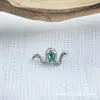 Versão Atualizada da Liga de Titânio Astmf-136 Brincos Inteligentes de Cobra Incrustados com Zircônia G23 Titânio Brincos de Rosca Interna Cabeça de Joia