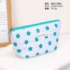 Bolsa Cosmética Fresca con Estampado Floral, Monedero Portátil de Viaje, Almacenamiento para Labial, Brochas de Maquillaje, Productos para el Cuidado de la Piel