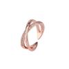 Anillo de Cruz de Diamante para Mujer Alto Sentido Red Social Viento Frío Doble Capa Joker Apertura Ajustable Suministro Venta al por Mayor