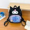 Mochila Transparente Macia e Fofa Estilo Japonês com Design de Coelho de Pelúcia, Bolsa Escolar Casual da Moda para Armazenamento