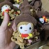 Muñeca de Monstruo de Tres Ojos Colgante de Lana Colgante Tejido a Mano Producto Terminado Muñeca de Ganchillo Hecha a Mano Colgante de Ganchillo Producto Terminado