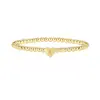 Pulsera Popular Transfronteriza Europea y Americana con Cuentas Doradas de 26 Letras Moda Simple Diseño de Pulsera Nicho Joyería para Mujeres