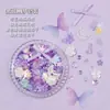 Traje con aplicación de lentejuelas para maquillaje de escenario, parche de copo de nieve para cara de niño, maquillaje de ojos de novia, decoración de mariposa con diamantes brillantes