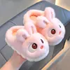 Sapatos de Inverno para Crianças com Forro de Algodão, Unissex Infantil Quente Pelúcia Plus Veludo Solado Grosso Casa Pai-Filho Antiderrapante Chinelos de Algodão para Crianças