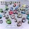 Acessórios para Unhas Azul Lago Claro com Cristais K9 Brilhantes, Sem Base, Arranjos de Diamantes Feitos à Mão, Unhas de Cristal Coloridas