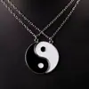 Estilo Coreano Masculino e Feminino Estilo Estudante Moda Simples Personalizado Preto e Branco Tai Chi Pingente de Colar para Casal e Bom Amigo