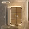 Caja de papel higiénico para baño sin taladro, gran capacidad, portarrollos transparente, montada en la pared, para baño, inodoro y almacenamiento de toallitas