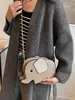 Bolsita Linda 2026 Nuevo Bolso de Hombro de Dibujos Animados Japoneses Ins Celebridad de Internet Chica Elefante Versátil Pu Bolso Redondo Pequeño