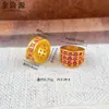 Anel Corredor Banhado a Cobre com Ouro 24K Zircônia Anel de Diamante Ouro Areia Anel Corredor de Diamante Branco Anel Corredor de Diamante Vermelho Anel Corredor de Diamante Dupla Fileira Acessórios para Fazer Bijuterias DIY