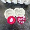Molde de Silicona para el Día de San Valentín Amor Molde para Hornear Chocolate diy Vela Decoración de Pastel Molde de Silicona de Azúcar Invertido