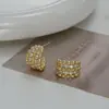 Pendientes de Aro Geométricos de Circonita de Moda con Personalidad Simple Estilo Coreano Temperamento Versátil Pendientes para el Trabajo Nuevo Estilo 2026 Moderno