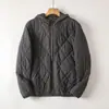 Chaqueta de algodón retro versátil para exteriores estilo japonés para parejas, chaqueta con capucha cálida y ligera para otoño e invierno 13286