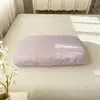 Funda de Almohada Acolchada de Algodón de Color Sólido Cubierta de Almohada Protector de Almohada Algodón Puro Universal Látex Espuma de Memoria Funda de Almohada Antideslizante Lavable a Máquina