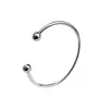Em Estoque Fio Redondo de 3mm com Contas de Aço de 8mm em Ambas as Pontas, Uma Ponta Pode Ser Torcida, Pulseira de Aço Titânio DIY, Joias de Mão Antidesbotamento Atacado