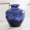Fornecimento Exclusivo Transfronteiriço de Vasos Cerâmicos Gradiente Azul Antigos Queimados em Forno para Sala de Estar, Hall de Entrada, Escritório, Decoração de Casa e Presente Atacado