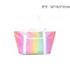 Bolsa de Praia Personalizada Amazon Laser Gradiente Surf Praia Férias à Beira-Mar Multifuncional Grande Capacidade Portátil Bolsa Tote