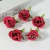Cabezas de Flores de Rosa Simuladas Hechas de Tela de Seda para Decoración de Bodas DIY, Coronas y Accesorios para el Cabello; Accesorios de Flores Artificiales Estilo Vintage Europeo