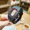 Dropshipping Transfronterizo de Relojes de Moda para Mujer Richard Mille de Barril Completamente Diamantados, Venta al por Mayor desde el Fabricante de Origen