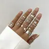 Anillos Ecológicos Europeos y Americanos de Venta Caliente Transfronteriza, Conjuntos de Múltiples Piezas de Alta Gama Incrustados con Diamantes, Anillos Apilables, Joyería y Accesorios de Moda
