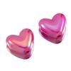 Cuentas acrílicas Mabei chapadas en color real con forma de corazón, accesorios hechos a mano para bricolaje, cadena para teléfono móvil, collar, material