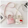 Bolso Nuevo de Comercio Exterior Gato Kt para Niños, Bolso de Mano Acolchado de Mezclilla de Dibujos Animados, Bolso de Hombro Cruzado Estilo Japonés Estilo Ins