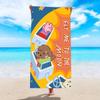Toalla de playa de microfibra con estampado digital de dibujos animados para niños, ideal para nadar en la playa, gran oferta transfronteriza