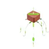 Novo modelo de montagem de pesca flutuante, especializada para pranchas de flip explosivas, monstro d'água fluorescente, anzol quadrado Ise, conjunto de vara para pesca em mar
