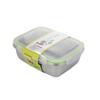 Caja hermética de acero inoxidable 304 para conservación de alimentos con tapa, lonchera rectangular para conservación de alimentos, almacenamiento en refrigerador y congelador