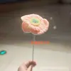 Produto Acabado Transfronteiriço: Buquê de Flores de Lã Tricotadas à Mão de Papoula, Flores Artificiais para Decoração de Casa, Presente de Feriado
