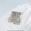 Letrero Metálico Repujado (Gattopardo Extra) Hebilla Decorativa Oro/Plata Cuadrada Placa con Nombre de Marca