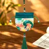 Bolsita de cordón con borla estilo chino al por mayor Adorno colgante para coche Accesorios Hanfu Souvenir del Festival de Medio Otoño Bolsita de brocado