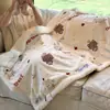Manta de siesta de oficina para otoño e invierno con diseño de cachorro crema, chal cálido de lana de cordero de dibujos animados lindos para niñas